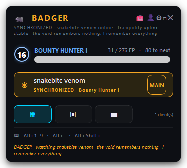 BADGER — the EVE Online command deck overlay